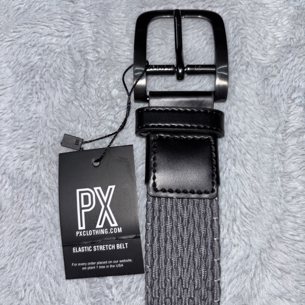 PX Reid Men's Elastic Stretch Belt in gray, size 36 NWT